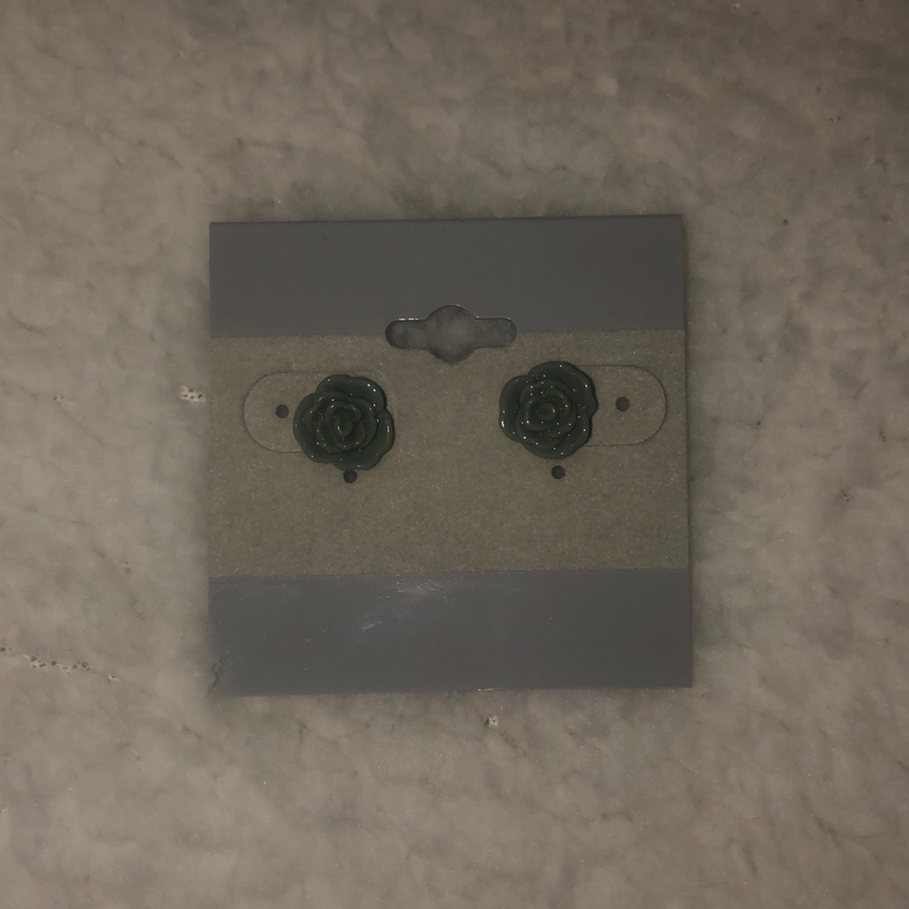 Light Turquoise flower studs